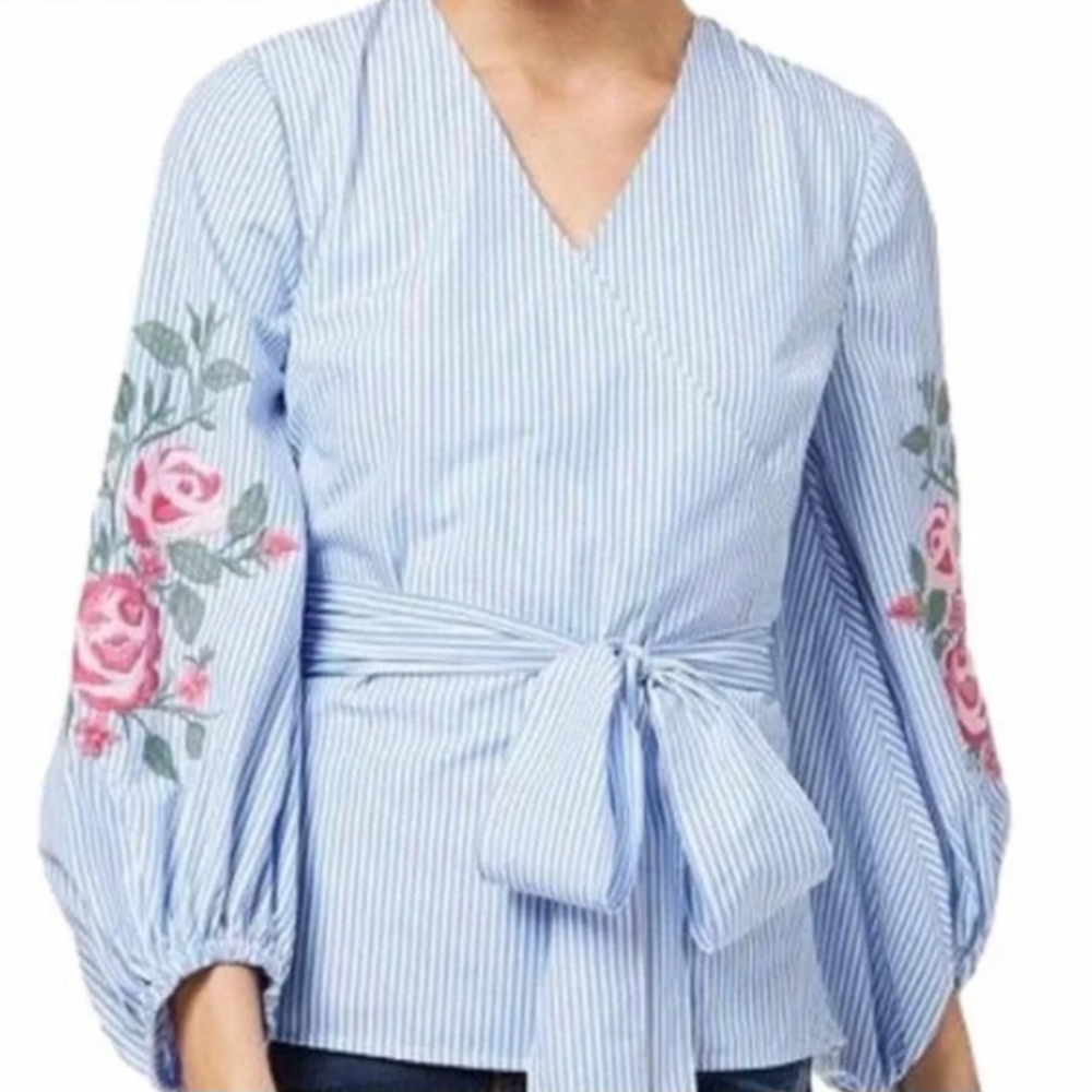 INC international Striped and floral shirt